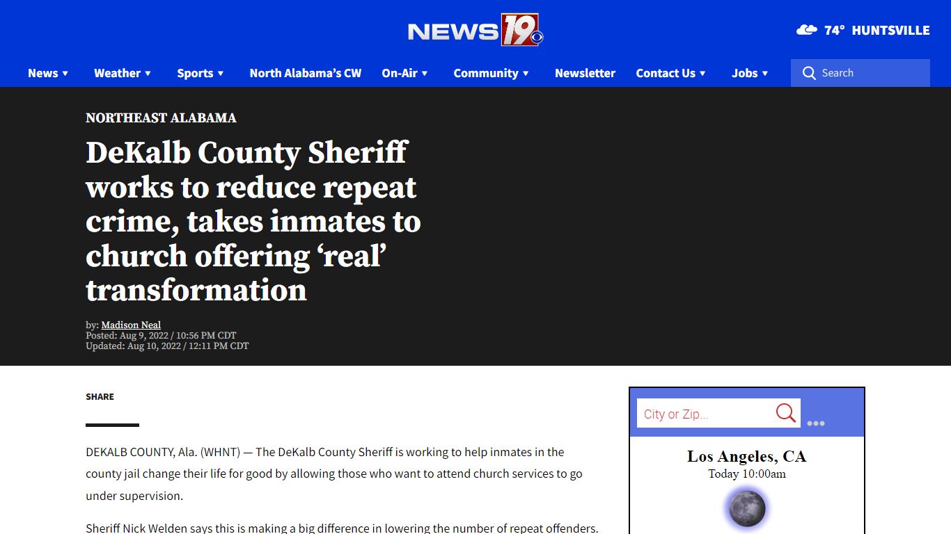 Dekalb County Sheriff works to reduce repeat crime, takes inmates to ...